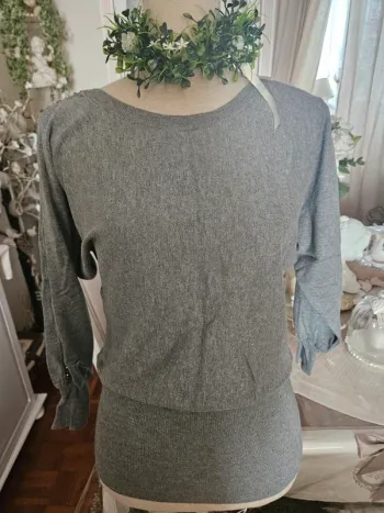 Pull gris avec strass Enzoria Taille U (40)