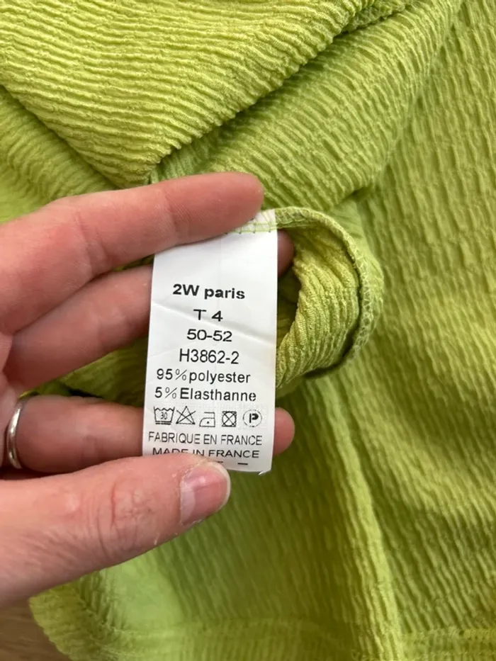 Blouse femme tunique femme verte top femme chemisier femme taille 50 taille 52 - photo numéro 5