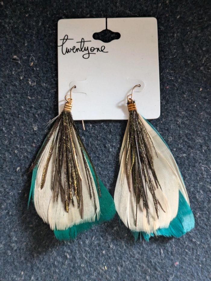 Boucles d'oreilles plumes