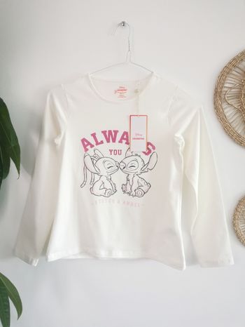 Tee-shirt manches longues Stitch et Angel Disney Orchestra 10 Ans