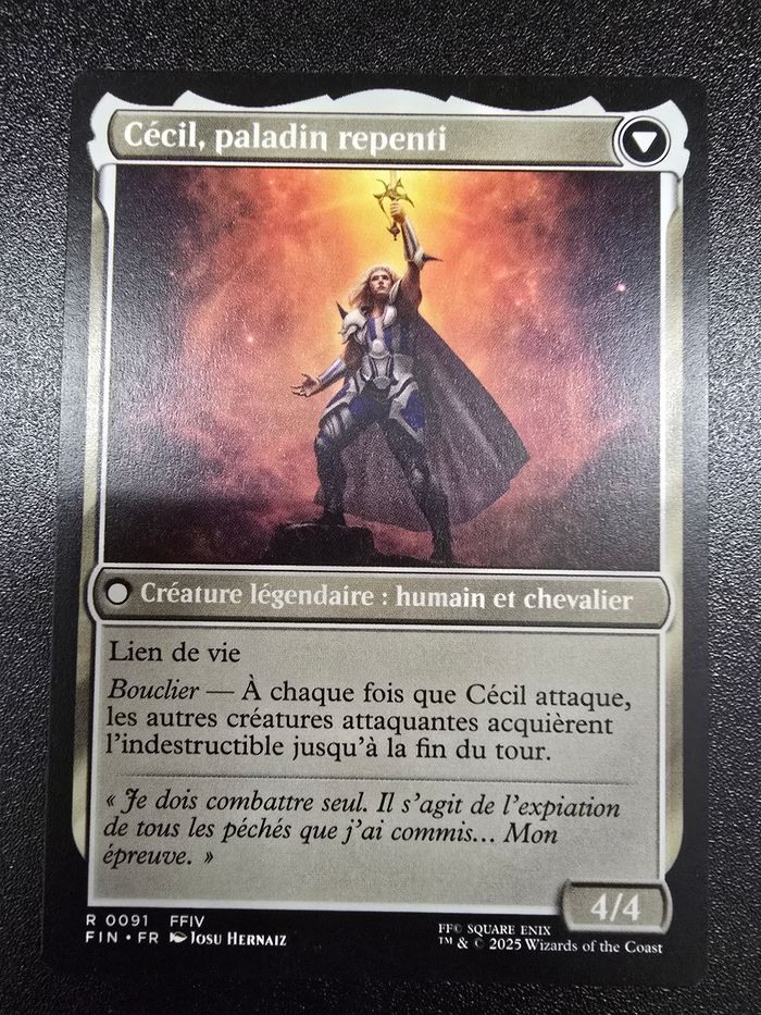 Magic the gathering - Cécil, chevalier noir - Final Fantasy - mtg - photo numéro 2