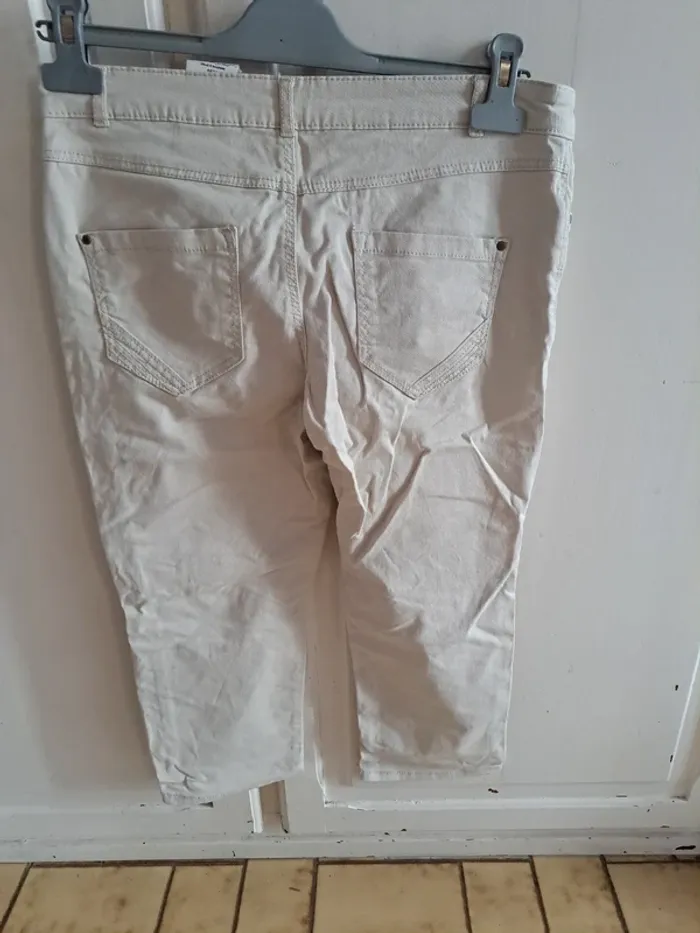 Pantacourt beige 38 camaïeu - photo numéro 2