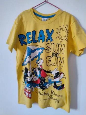 T-shirt garçon en 100% coton Mickey & Goofy