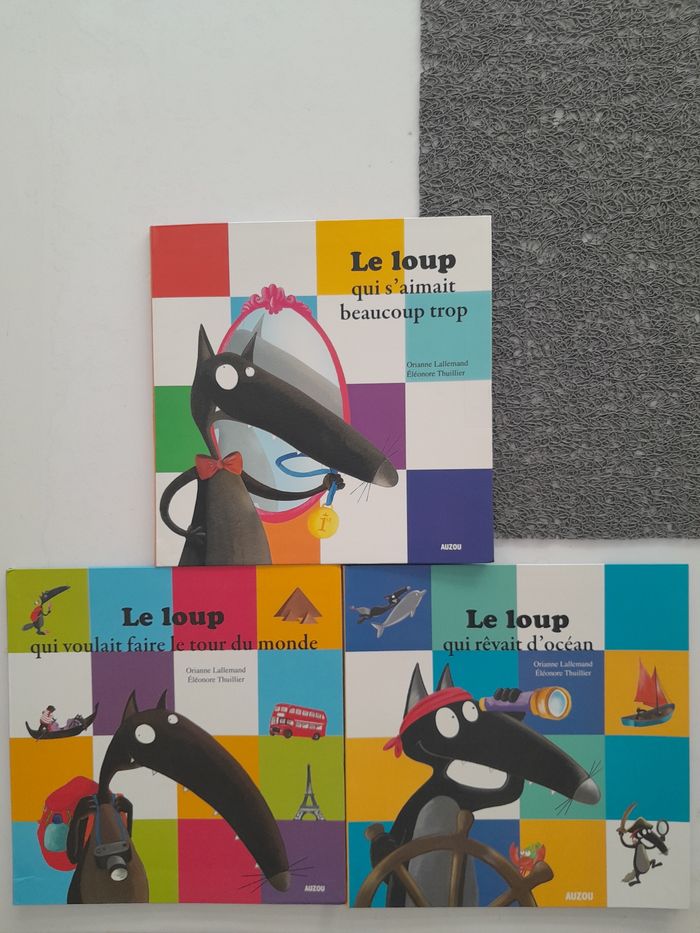 Lot 3 livres collection le loup, mes albums