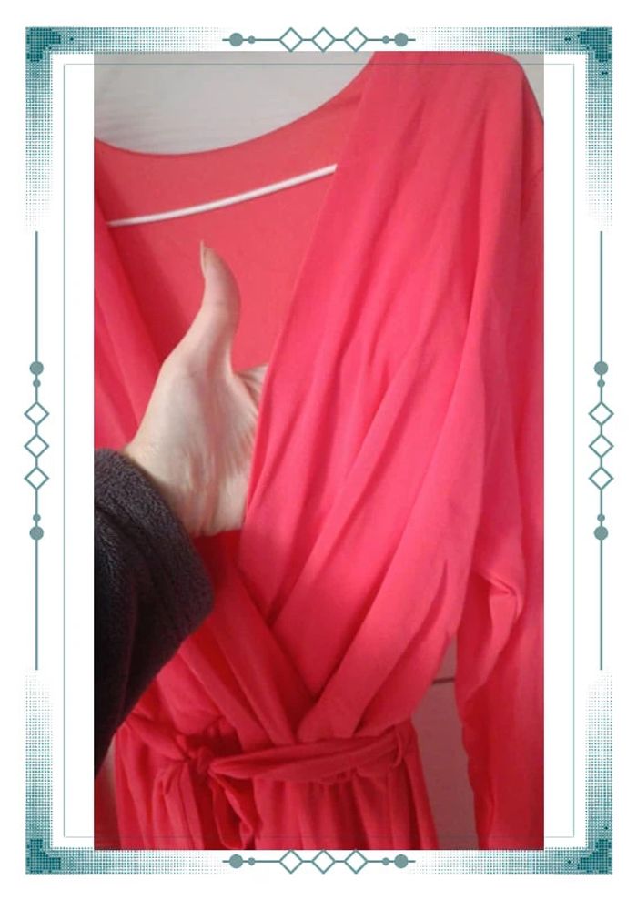 💥 NEUF robe longue corail en voilage - photo numéro 5