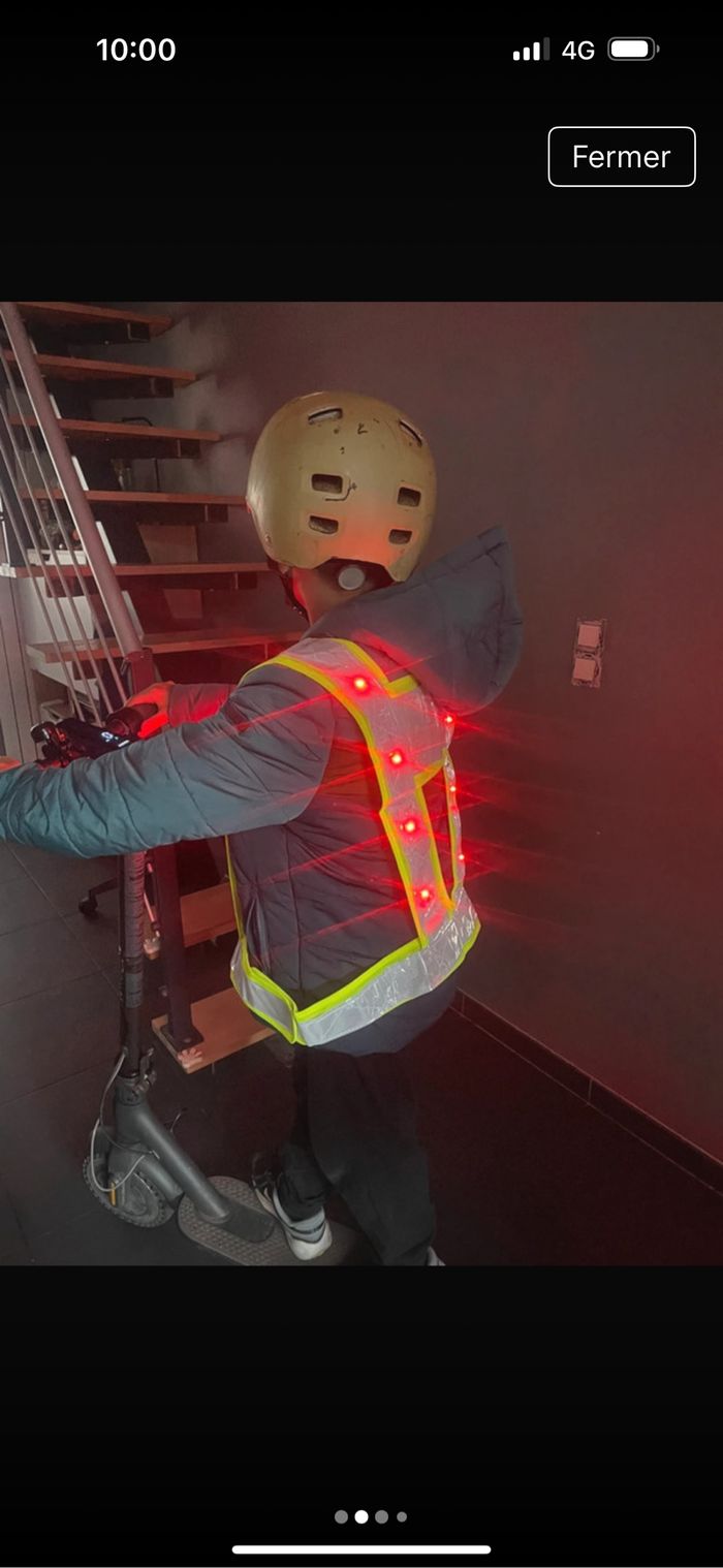 Gilet de signalisation avec  led - photo numéro 2