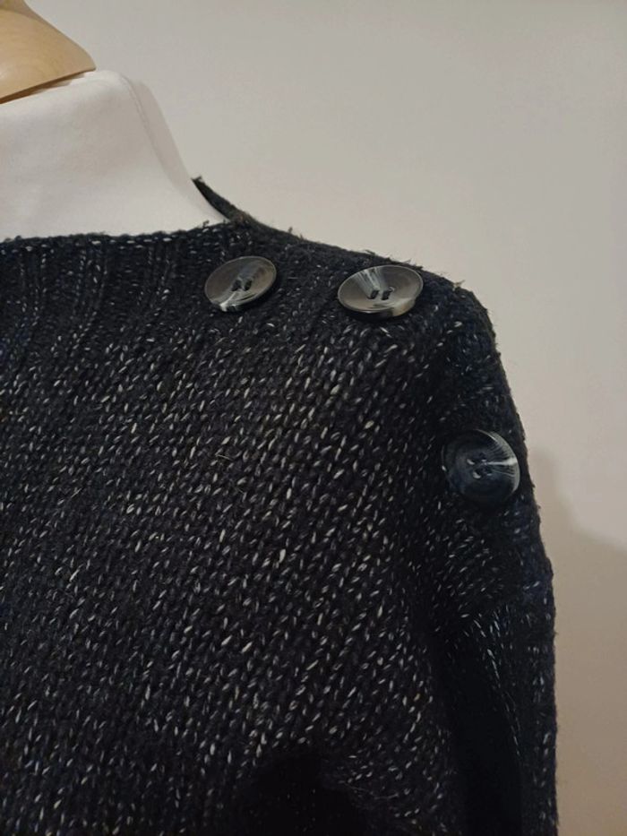 Pull noir chaud avec boutons Colloseum taille S 36 - photo numéro 4