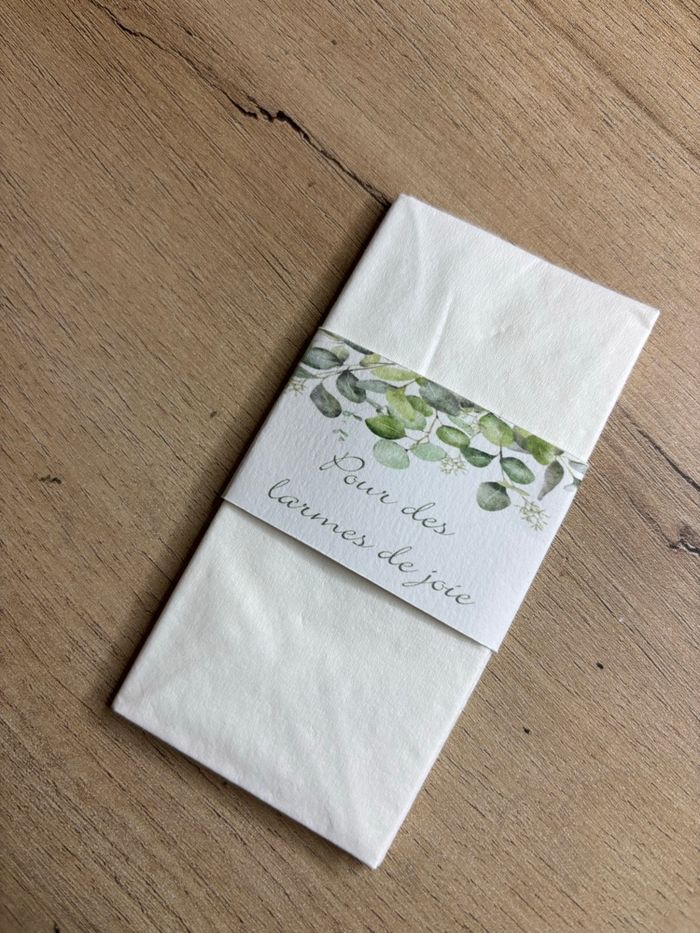 Étui à mouchoirs en papier – « Pour vos larmes de joie » - photo numéro 2