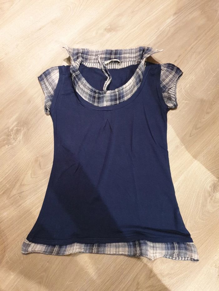 Tee shirt bleu - photo numéro 3