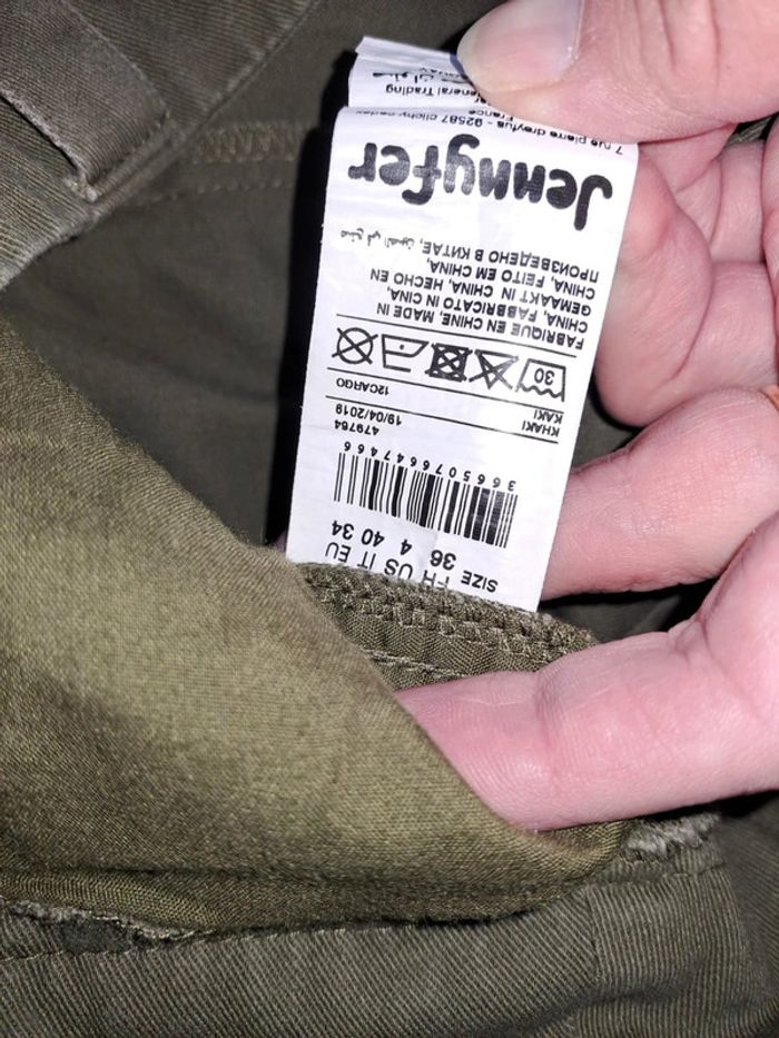 Pantalon femme 36 vert chinois baggy à bretelles neuf jamais porté Jennyfer - photo numéro 6