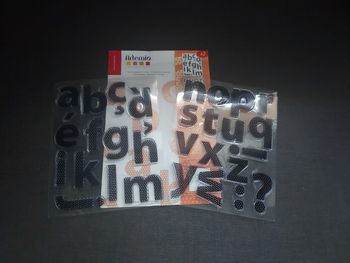 Tampon clear alphabet artemio
