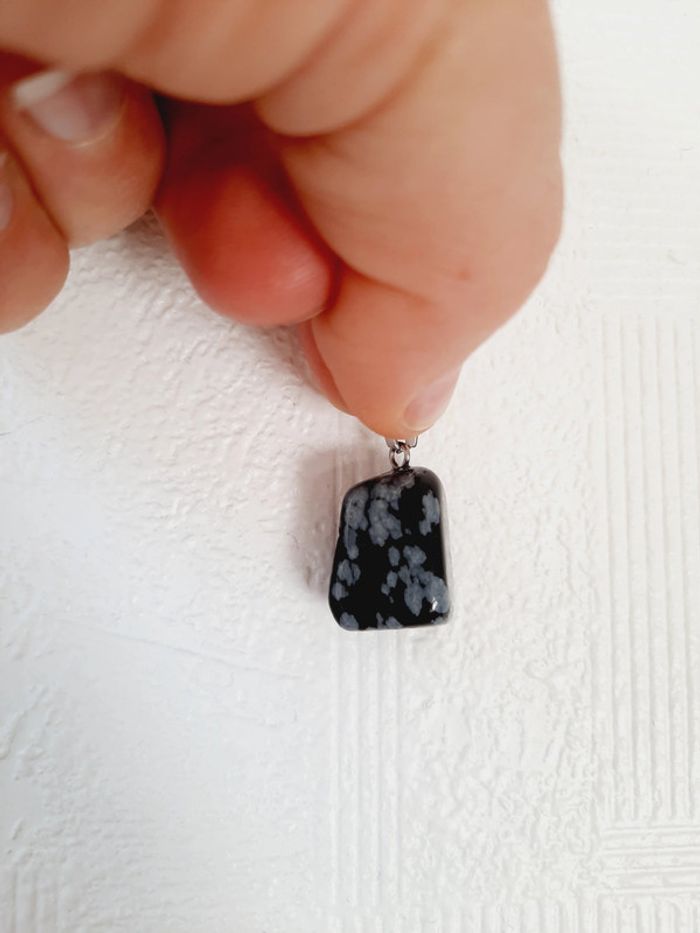 Pendentif obsidienne tachetée