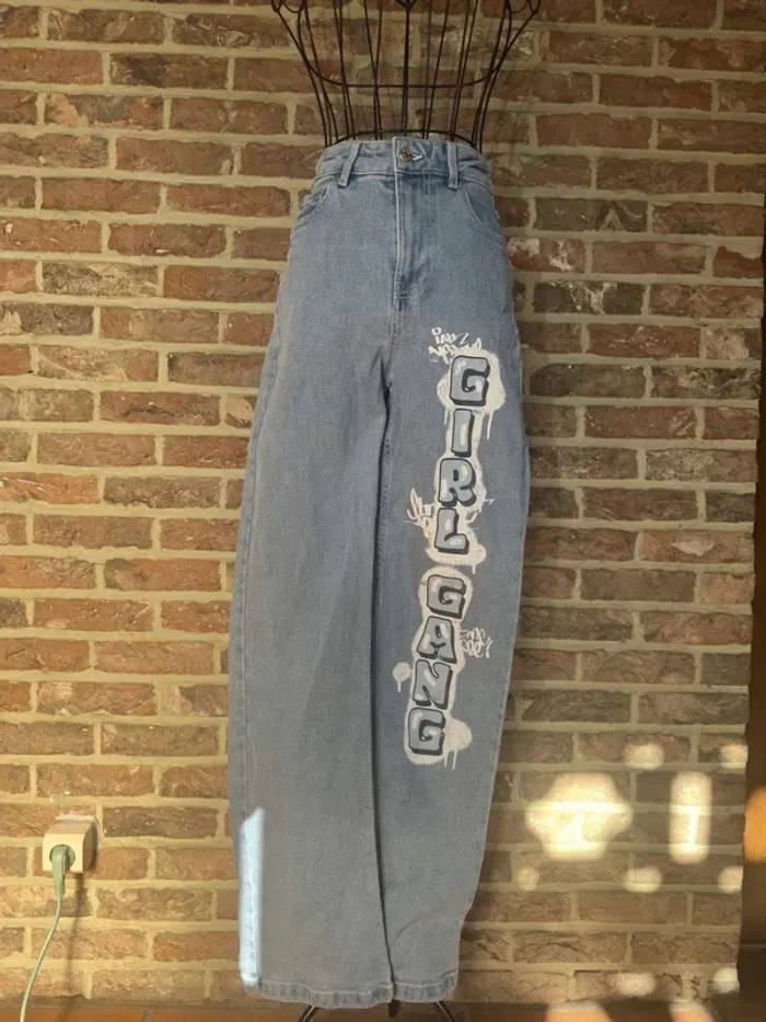 Jeans taille haute Girl Gang Jennyfer Taille S / 36 - photo numéro 3