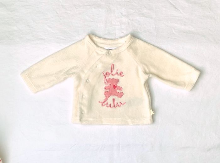 Pyjama 2 pièces en velours Lulu Castagnette 1 mois - photo numéro 4