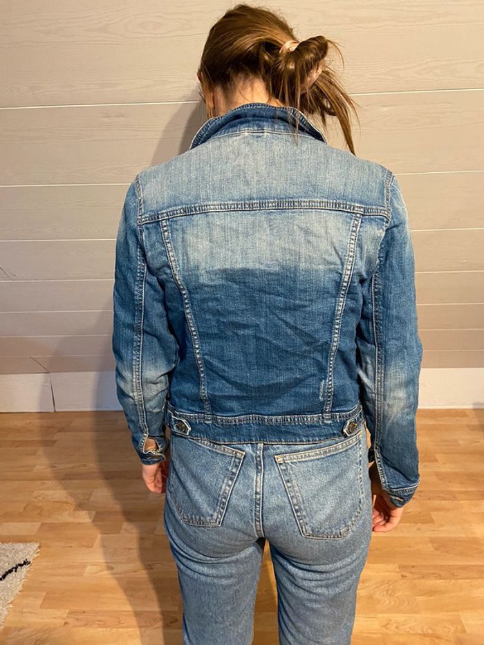 Veste en jeans courte délavée - photo numéro 2