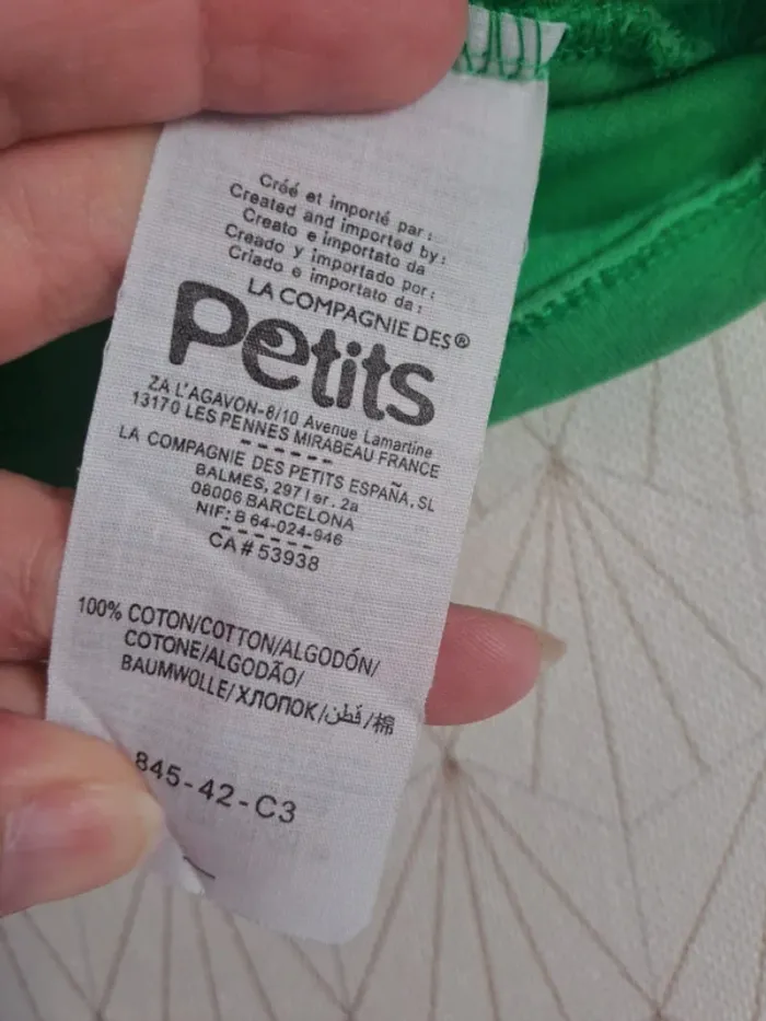 T-shirt garçon vert la compagnie des petits 24 mois comme neuf - photo numéro 5