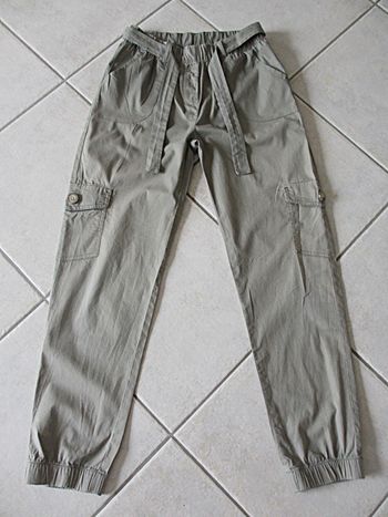 Pantalon cargo kaki fille Bonprix – 12 ans