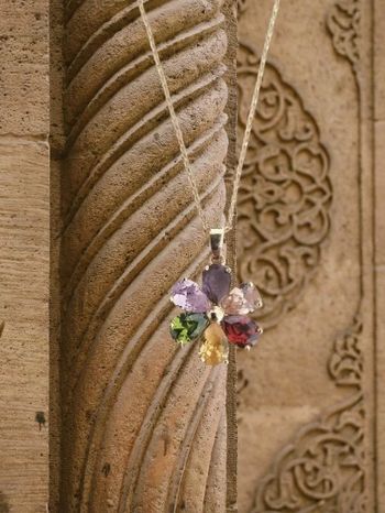 collier fleur en argent