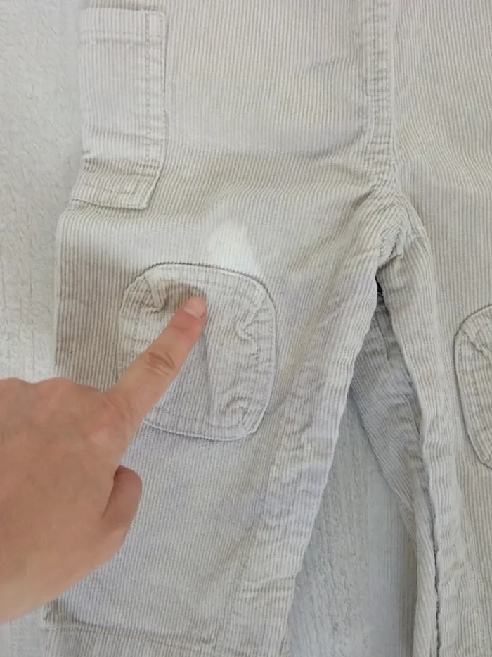 Salopette velour épais beige 18 mois - photo numéro 3