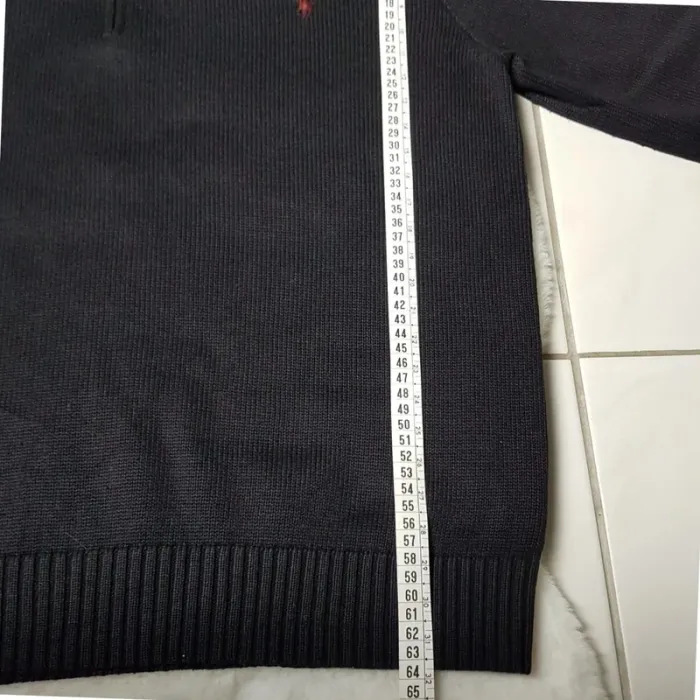 Pull Camionneur half demi zip Ralph Lauren XL Noir - photo numéro 14