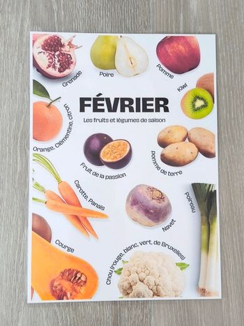Fruits et légumes de saison pour Février