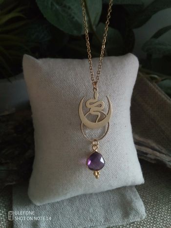 Collier serpent lune et améthyste 💜.