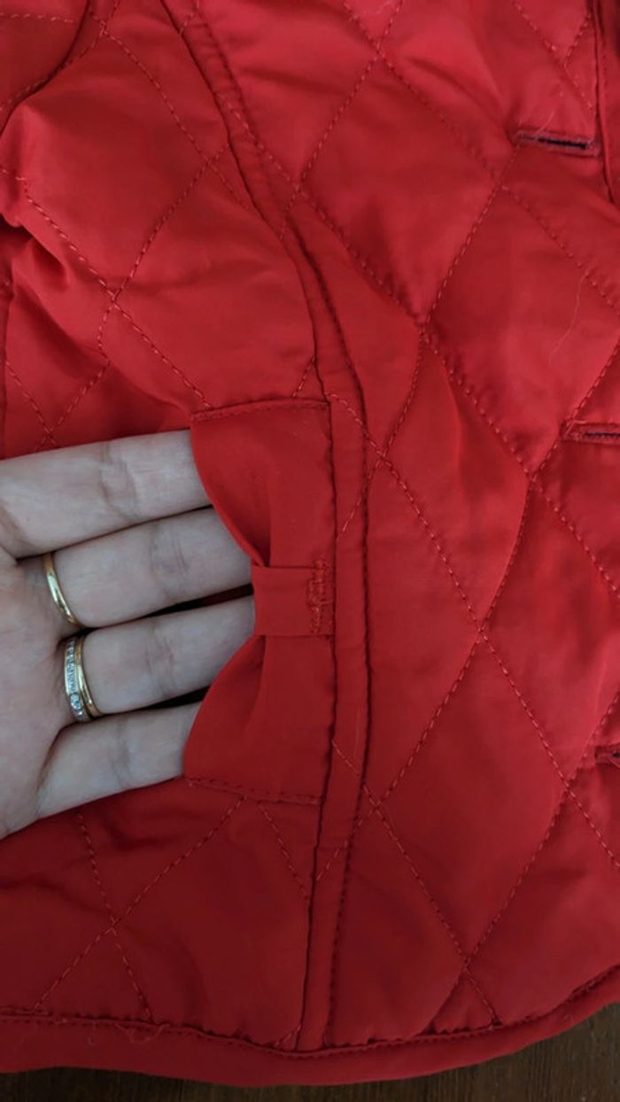 Manteau/Veste de Mi-saison rouge et Marine 18 Mois - photo numéro 4