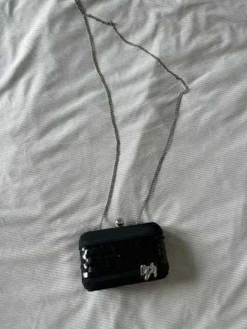 Sac bandoulière Miss Sixty noir à sequins – pochette soirée