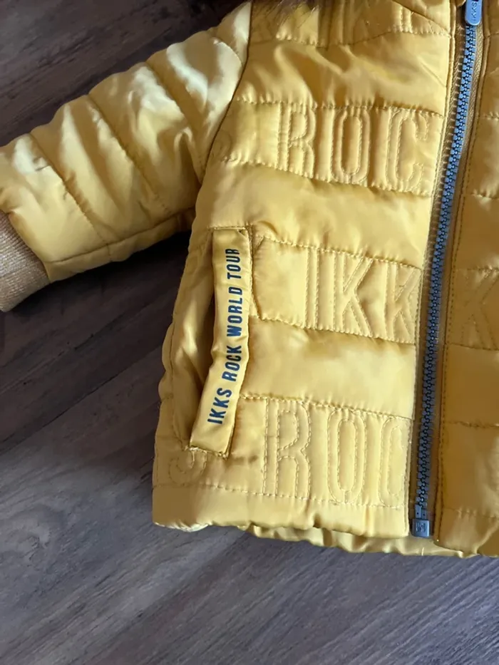 Doudoune fourée jaune ikks 6 mois - photo numéro 2