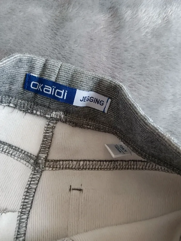 Jegging épais fils pailletés gris 10 ans Okaïdi - photo numéro 4