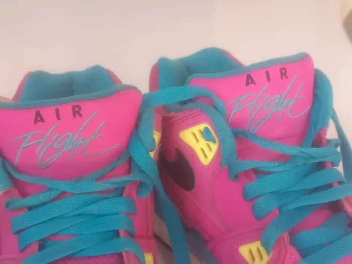 💓basket femme Nike air flight limité rose bleu pointure 38 rare sport sneakers collection - photo numéro 6