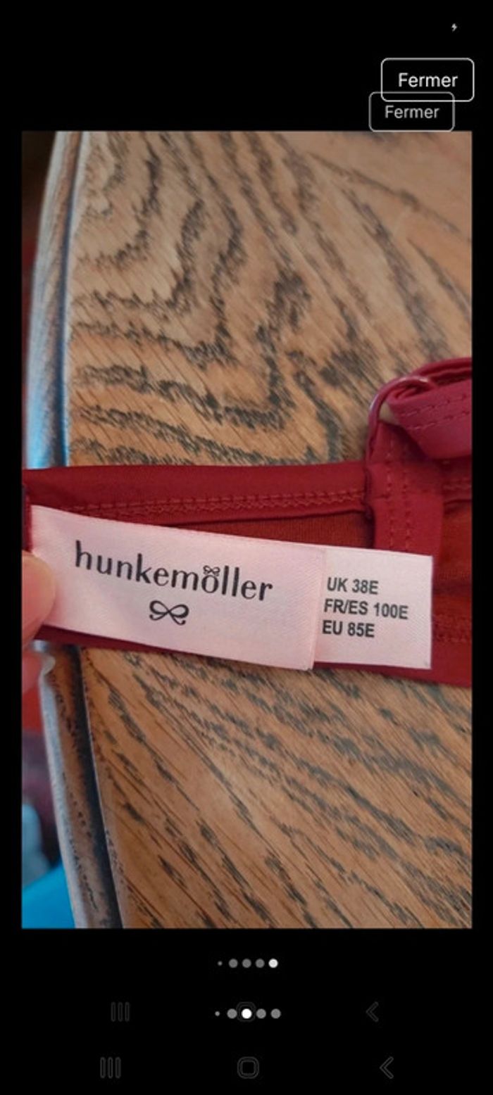 Haut de Maillot Hunkemöller bordeaux fr 100E - photo numéro 12