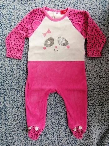 Pyjama velour fille taille 12 mois