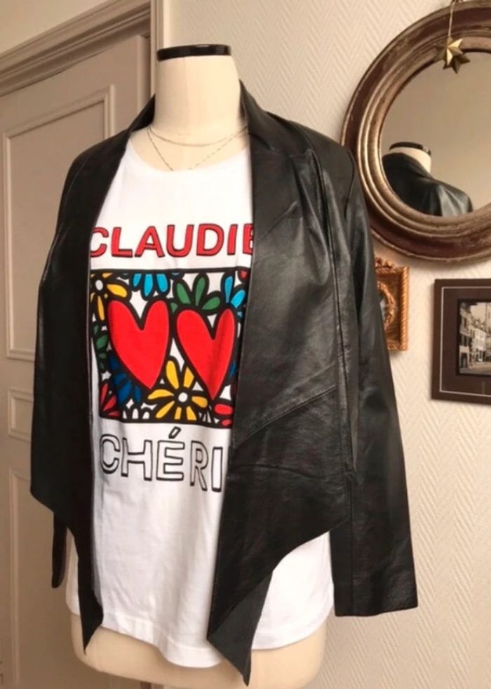 Veste cuir noir courte |Pièce de créateur prototype | modèle Unique 🖤 - photo numéro 4
