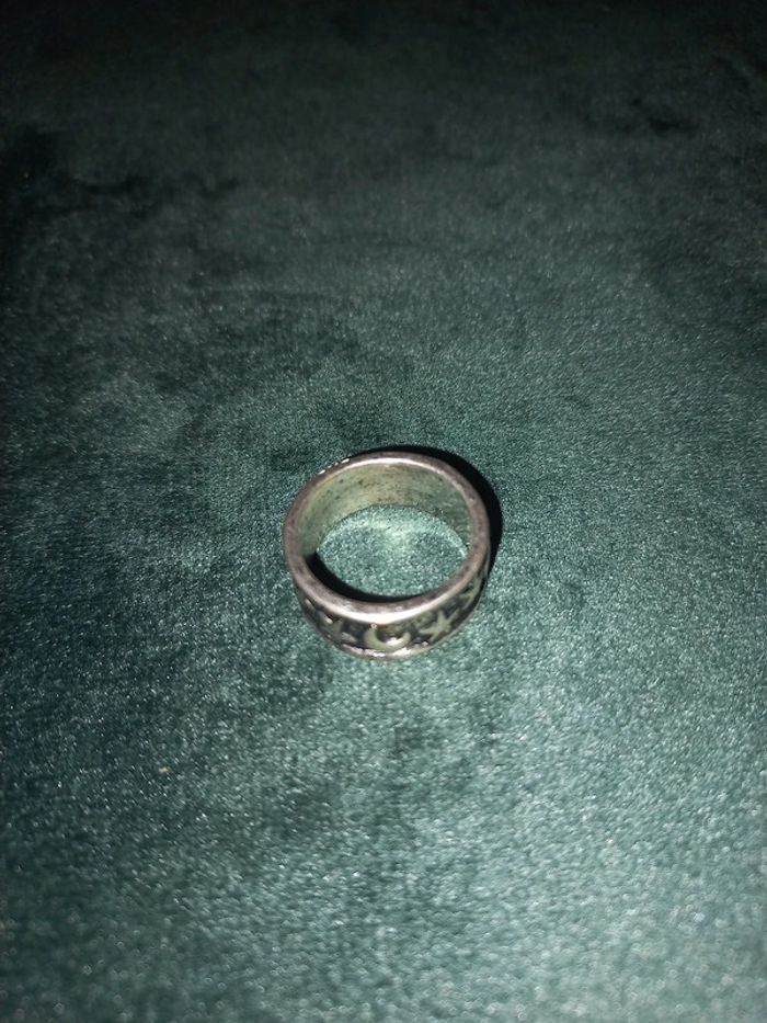 Bague argenté avec motifs - photo numéro 2