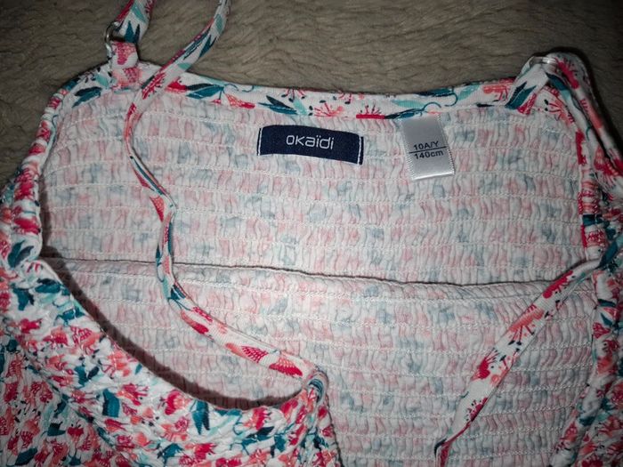 Combinaison short okaidi 10 ans fleurs - photo numéro 4