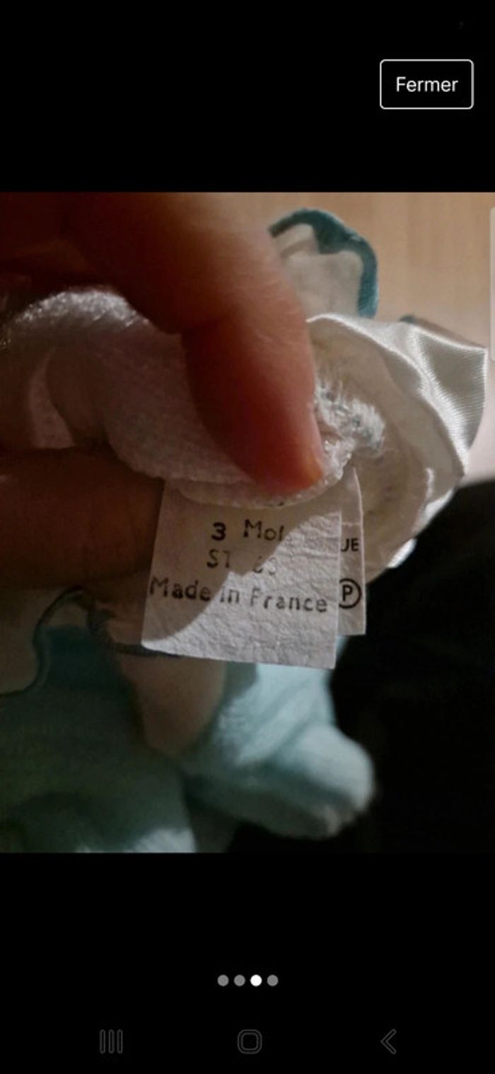 Robe bébé 3 mois vintage joli joli baby made in France - photo numéro 3