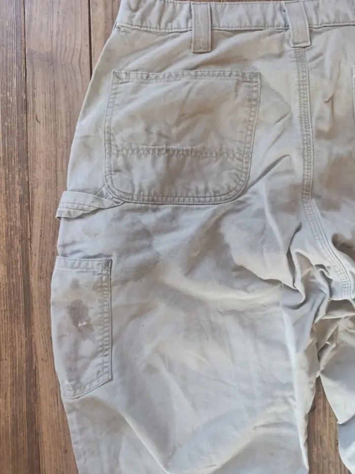 Pantalon jean Carhartt Workwear Cargo beige taille 36x32 - photo numéro 6