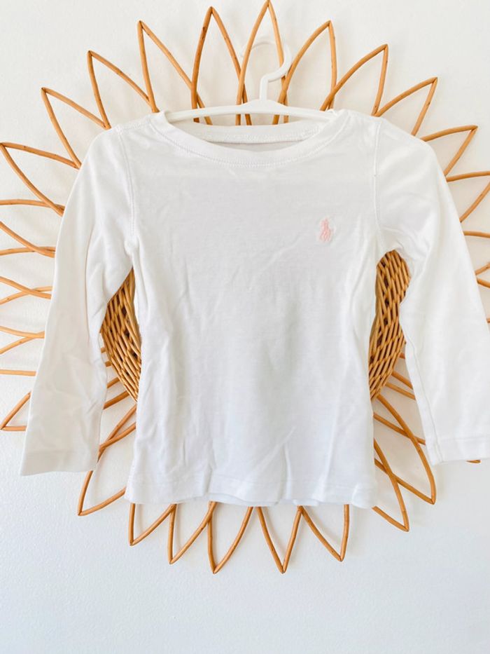 T-shirt blanc Polo Ralph Lauren 92 cm - photo numéro 2