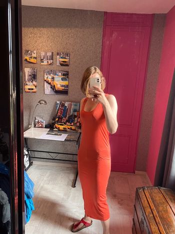 Robe longue orange miss captain en taille 1
