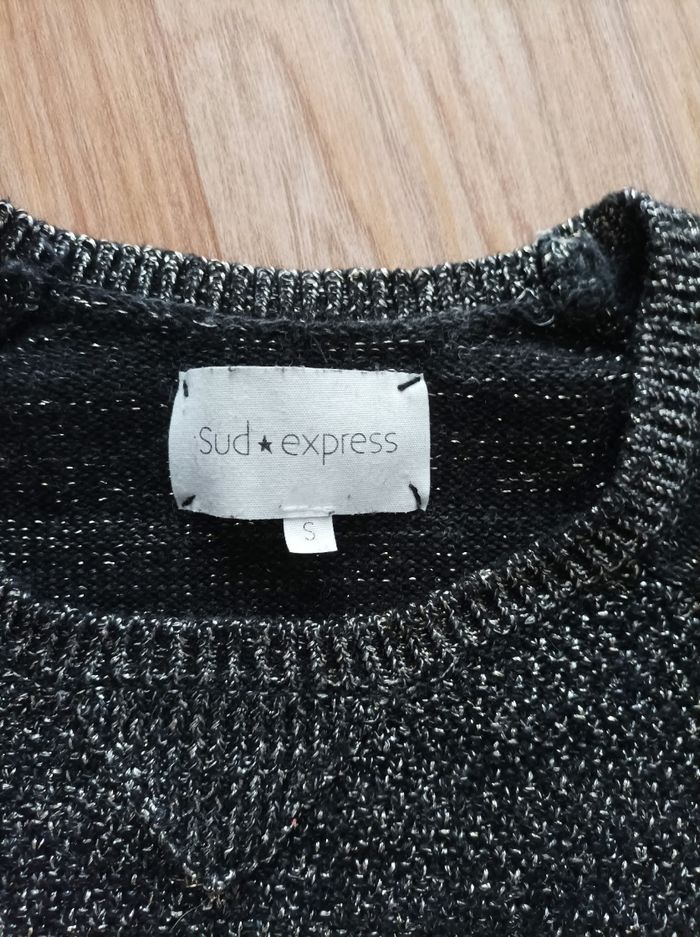 Pull gris pailleté - photo numéro 4