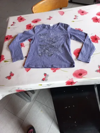 Tee shirt strass manches longues