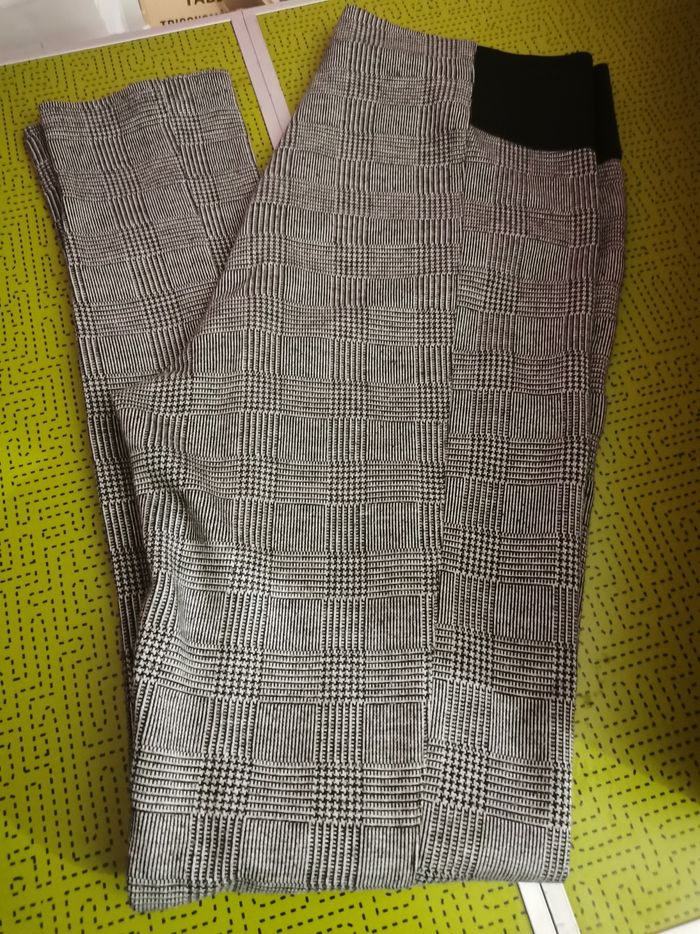Legging écossais gris taille M - photo numéro 2