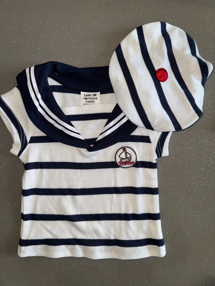 Lot de 5 tee shirts MC 3 mois - photo numéro 5