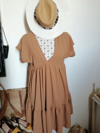 Robe printemps été neuve marron Kamel