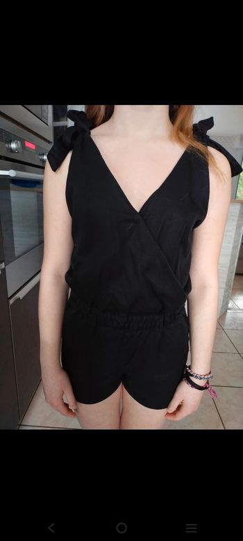 Combishort en V noir