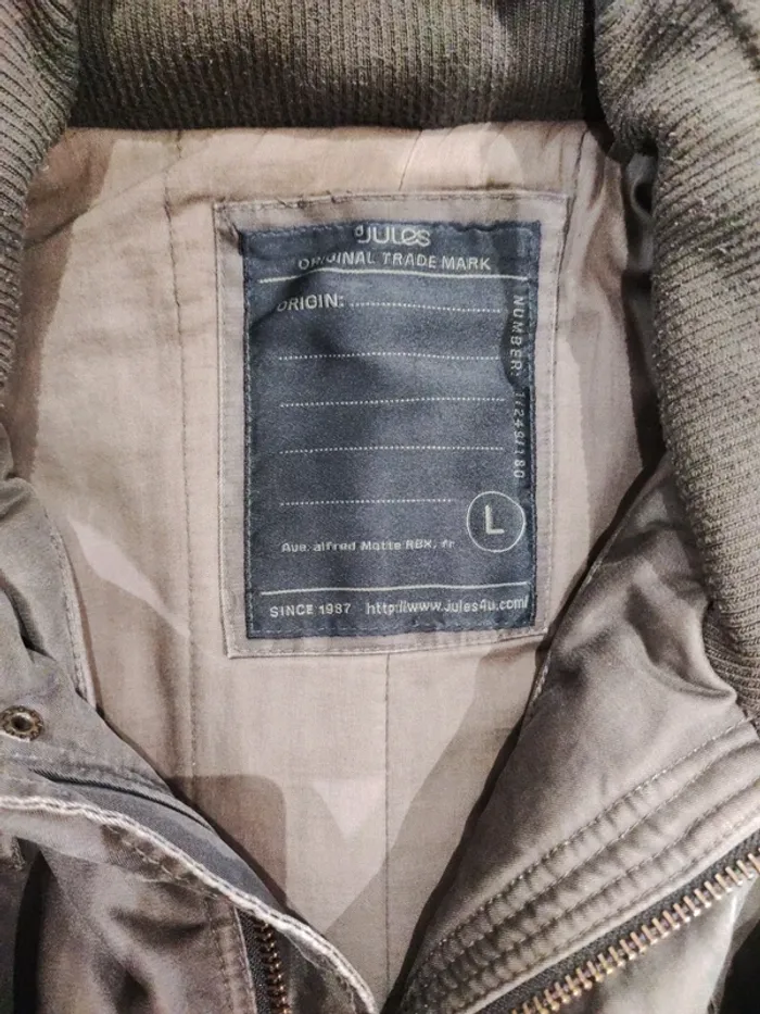 Manteau gris foncé avec capuche amovible - L - photo numéro 17