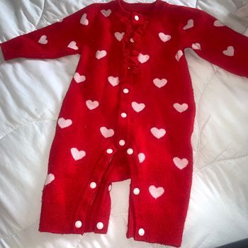 Grenouillère bébé coeur