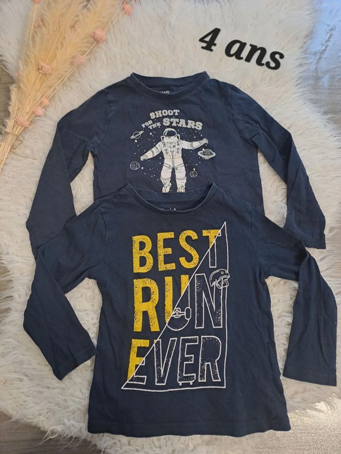 Lot 2 Tee-shirt ML 4ans