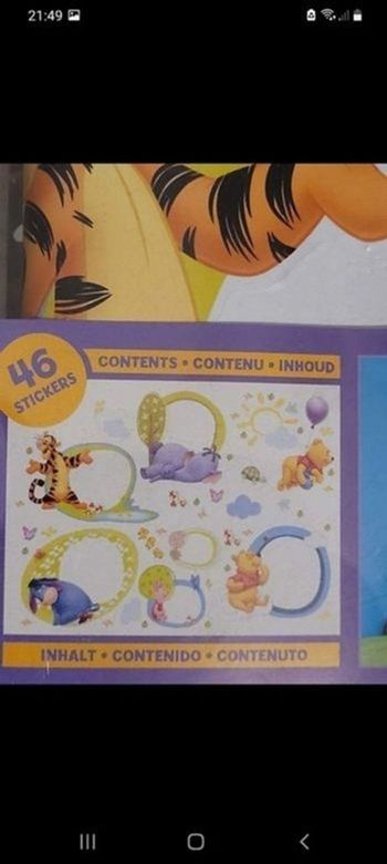 Décoration stickers cadre mural Winnie Disney